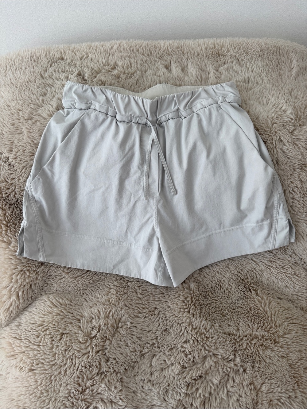 lululemon athletica Light Gray Drawstring Athletic Shorts